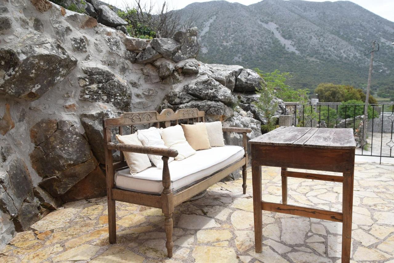 Stone Built Villa Galatia, Poolside & Perfect View Kares Exterior photo