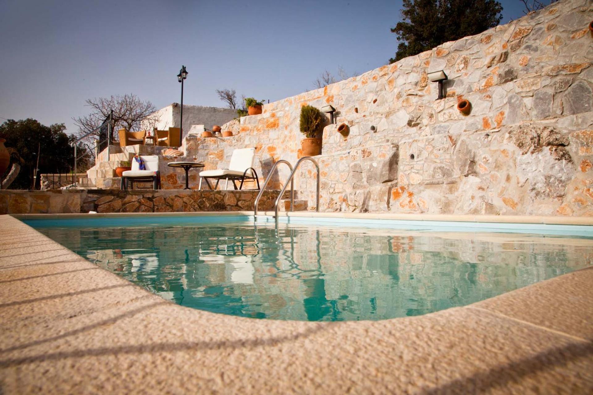 Stone Built Villa Galatia, Poolside & Perfect View Kares Exterior photo