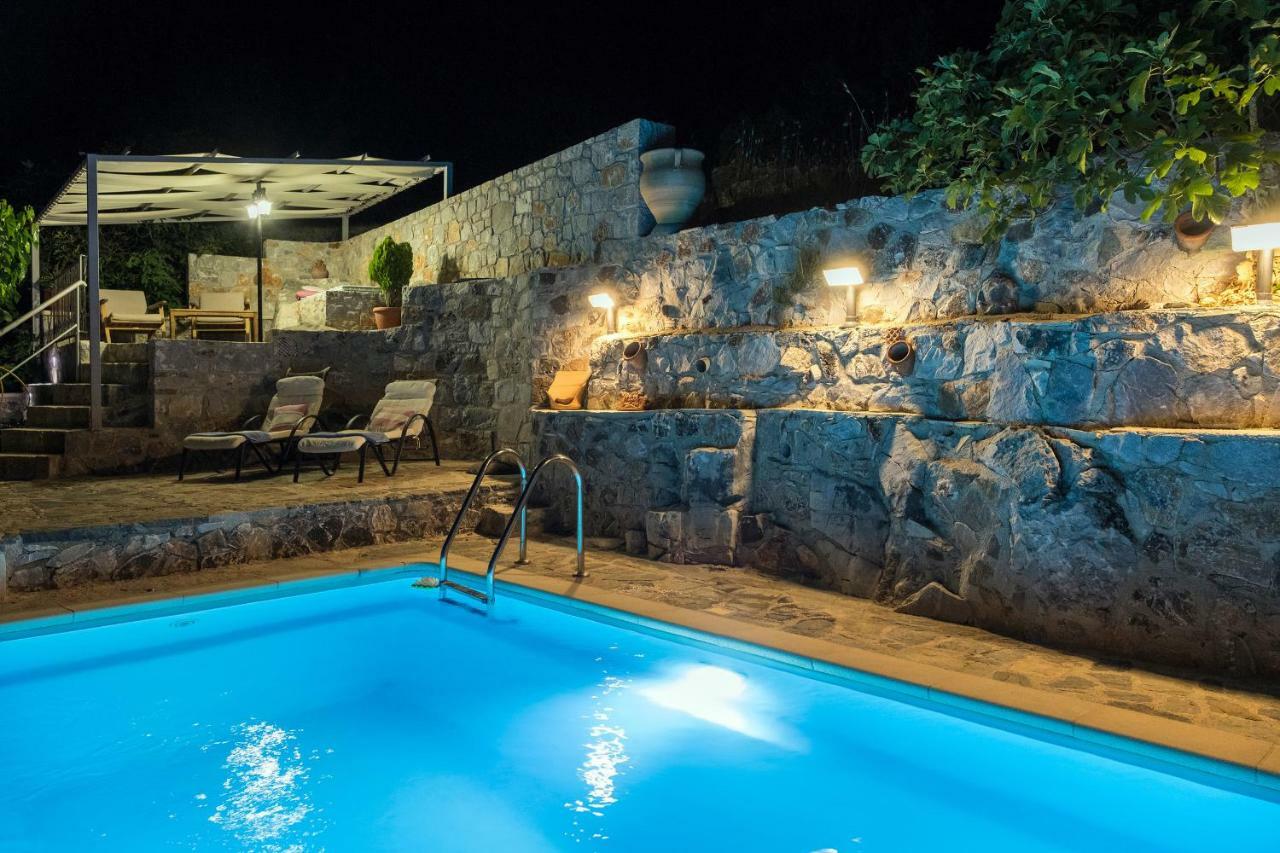 Stone Built Villa Galatia, Poolside & Perfect View Kares Exterior photo