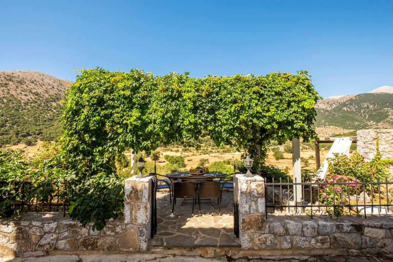 Stone Built Villa Galatia, Poolside & Perfect View Kares Exterior photo