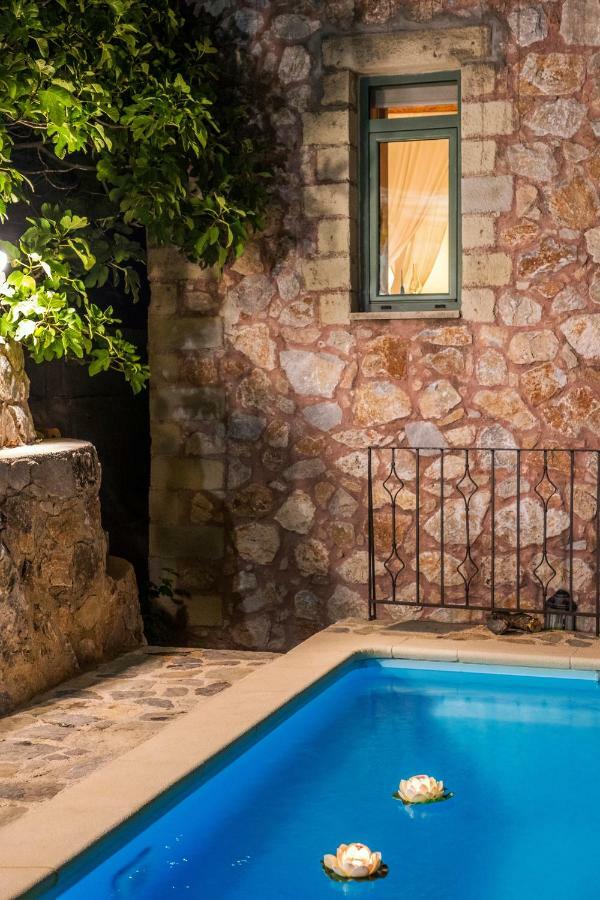 Stone Built Villa Galatia, Poolside & Perfect View Kares Exterior photo